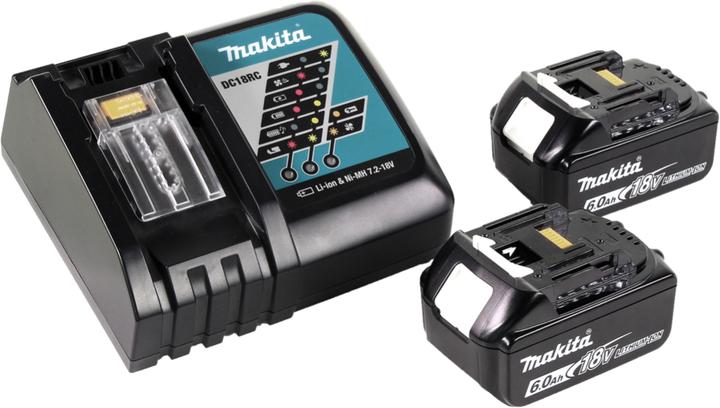 Immagine prodotto Makita BML 802 RG Lampada per batterie da 14,4 e 18V + 2x batteria 6,0 Ah + caricatore