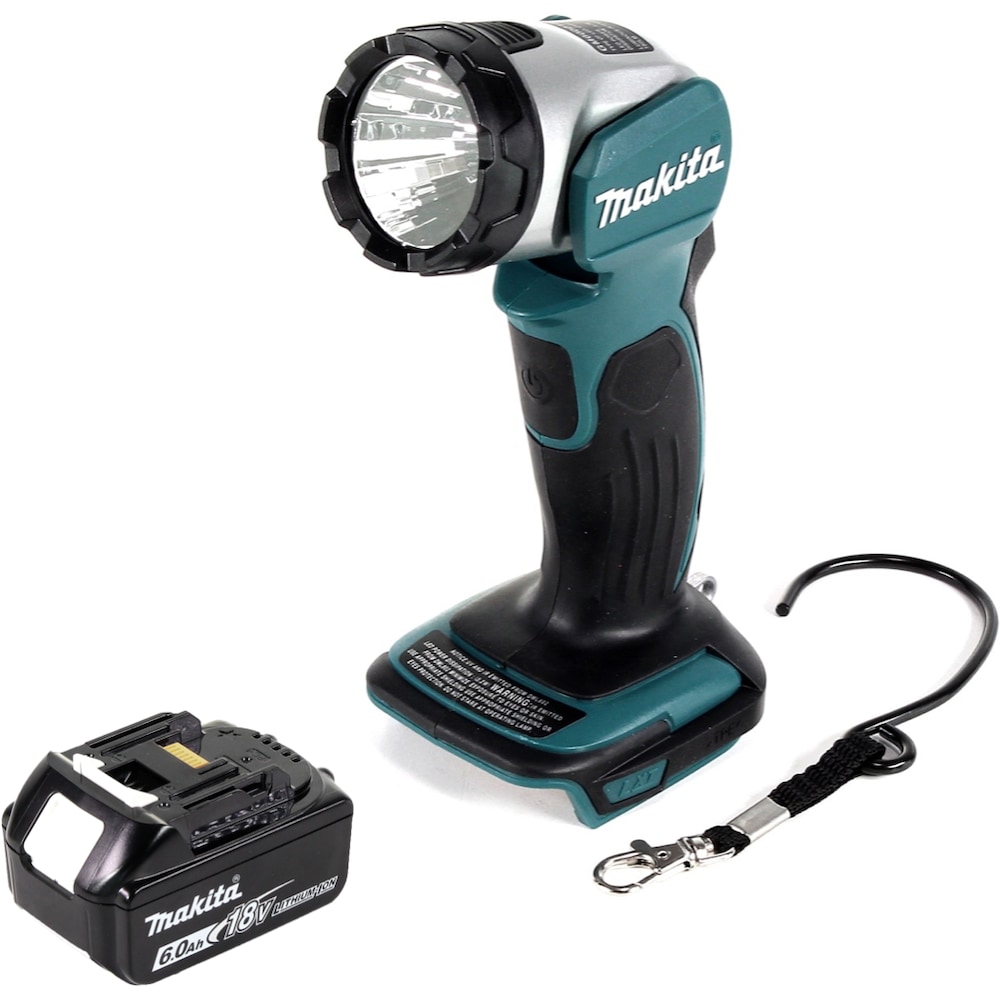 Makita, Arbeitsleuchte, DML 802 G1 Akku Lampe für 14,4 und 18 V Akku + 1x Akku 6,0 Ah - ohne Ladegerät