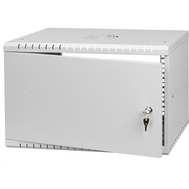 Stalflex Armadio rack 19" 6U a porta intera grigio RC19-6U-450MG (Rack da 19 pollici), Armadio rack, Grigio