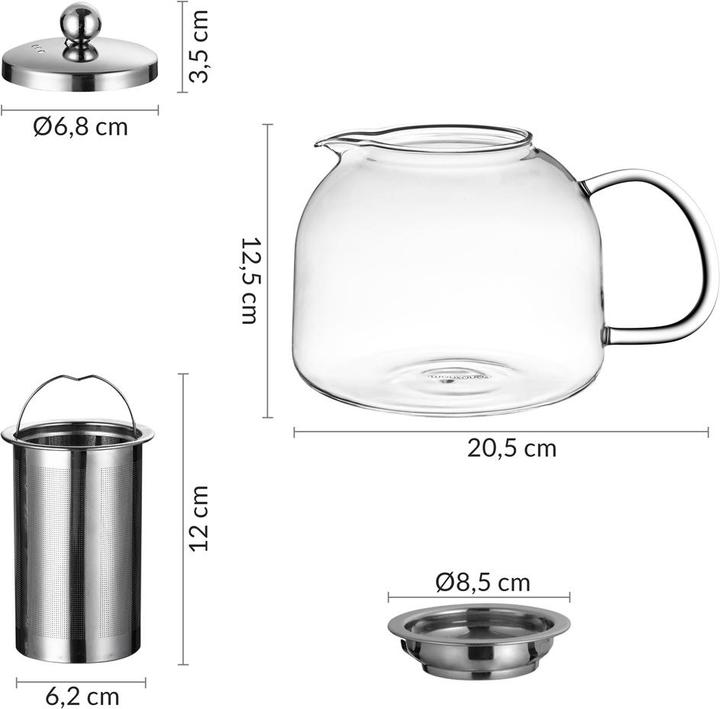 Immagine prodotto Monzana Teekanne mit Siebeinsatz (1.50 l)