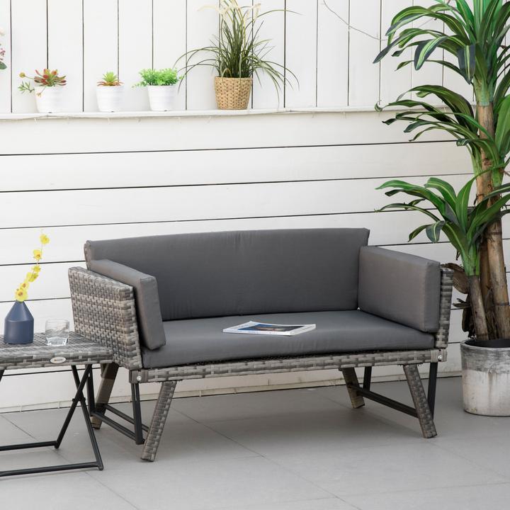 Produktbild Outsunny Gartensofa mit klappbaren Armlehnen
