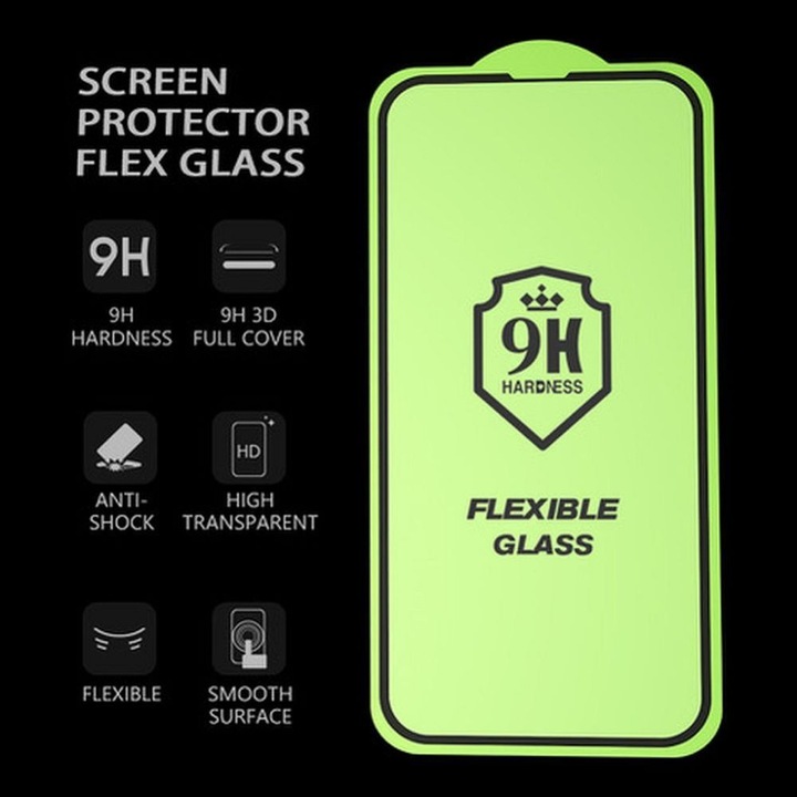 Actual product image Bestsuit Protective glass Flexible Hybrid Glass 5D for Apple iPhone 15 black (1 Piece, Apple iPhone 15)