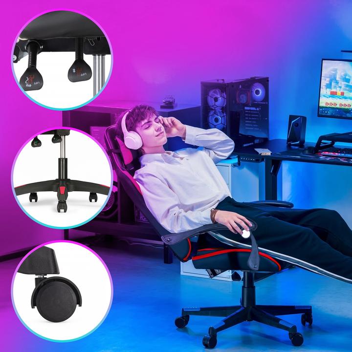 Actual product image Extralink Gaming chair | office rotating bucket black and red G-522