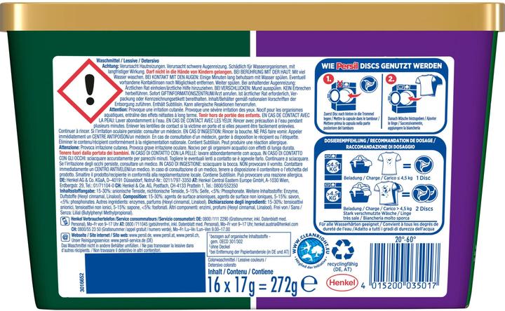 Image du produit Persil 4in1 Discs Color (16 Cycles de lavage, Pods de lavage)