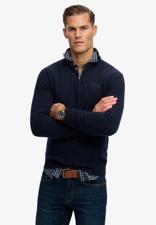 Immagine prodotto Superdry Essential Strickpullover mit Halbreissverschluss und Stickerei (S)