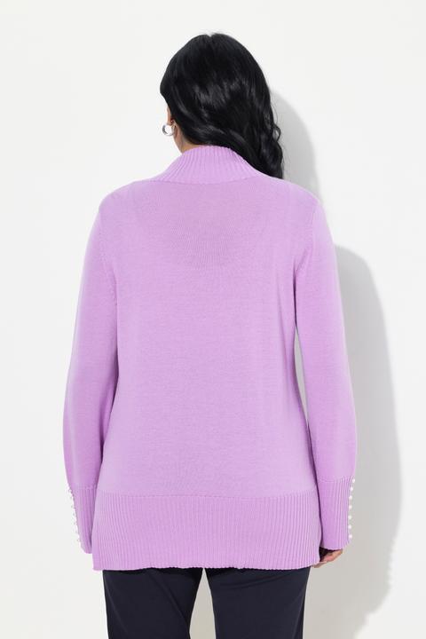 Produktbild Ulla Popken Pullover, Woll-Seidenmischung, Stehkragen, Zierperlen (58)