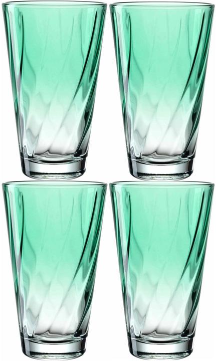 Immagine prodotto Leonardo Bicchiere Twist 300 ml, 4 pezzi, turchese (0.30 l, 4x)