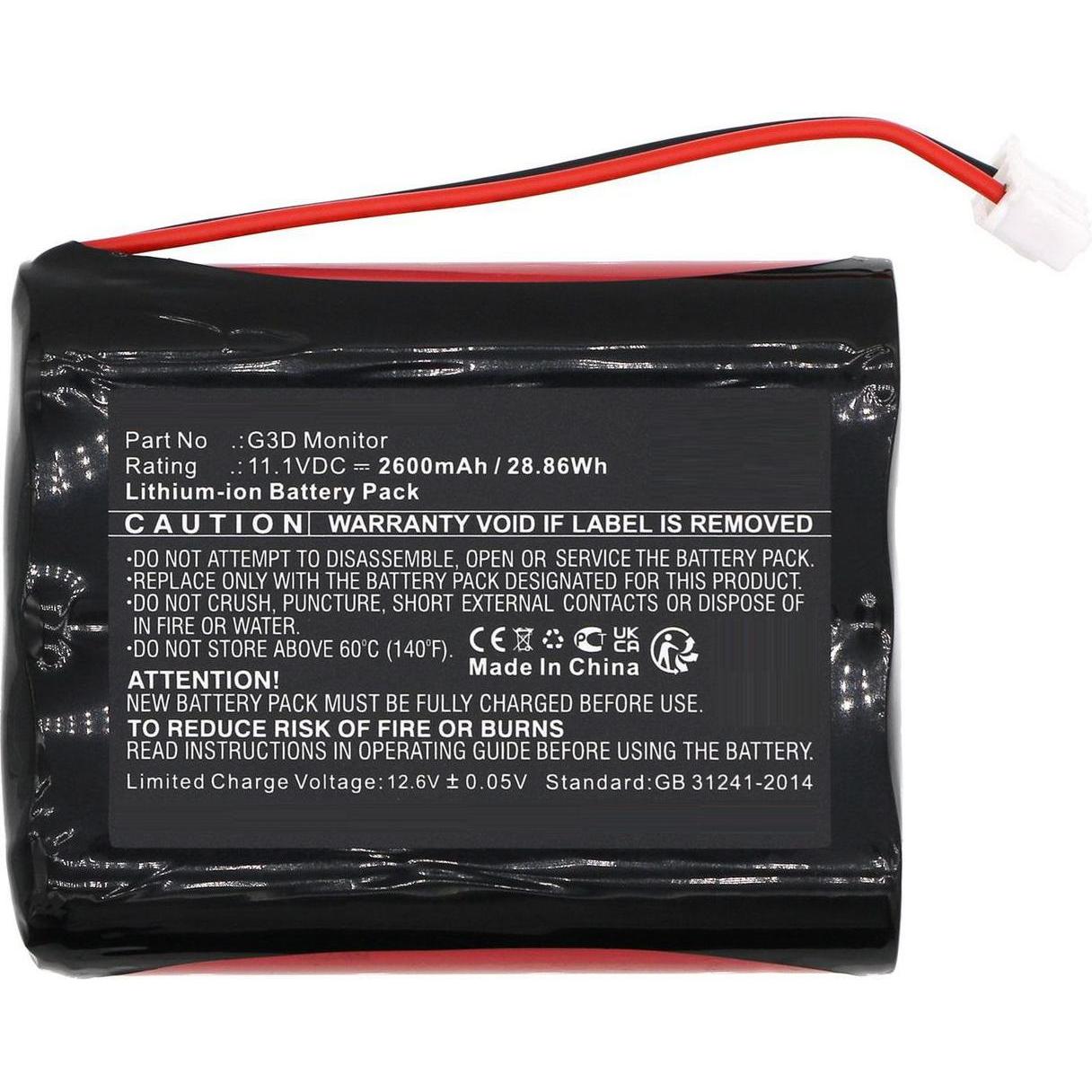 CoreParts Battery 11.1V 2600mAh 28.86Wh (1 Zellen, 2600 mAh), Notebook Akku, Schwarz