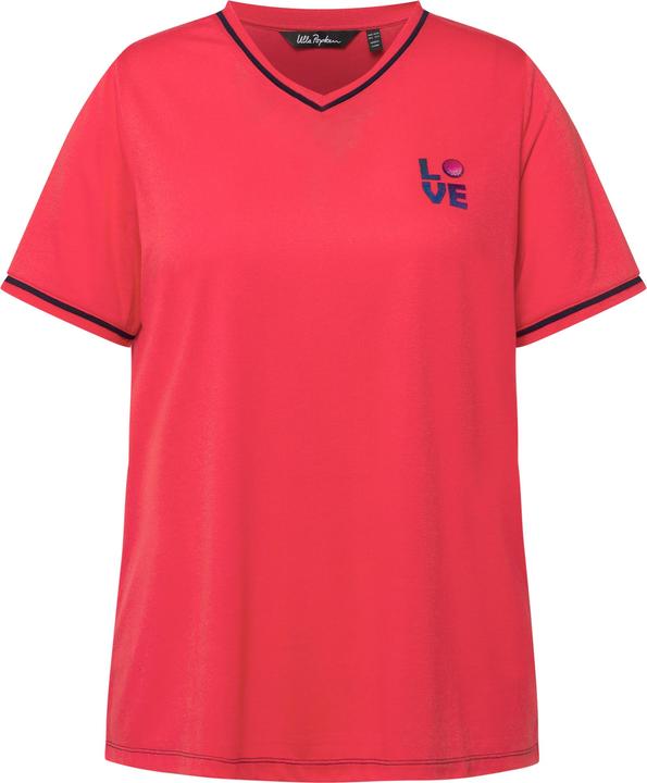 Immagine prodotto Ulla Popken T-shirt con LOVE, scollo a V, mezze maniche e finissaggio antibatterico (46, 48)