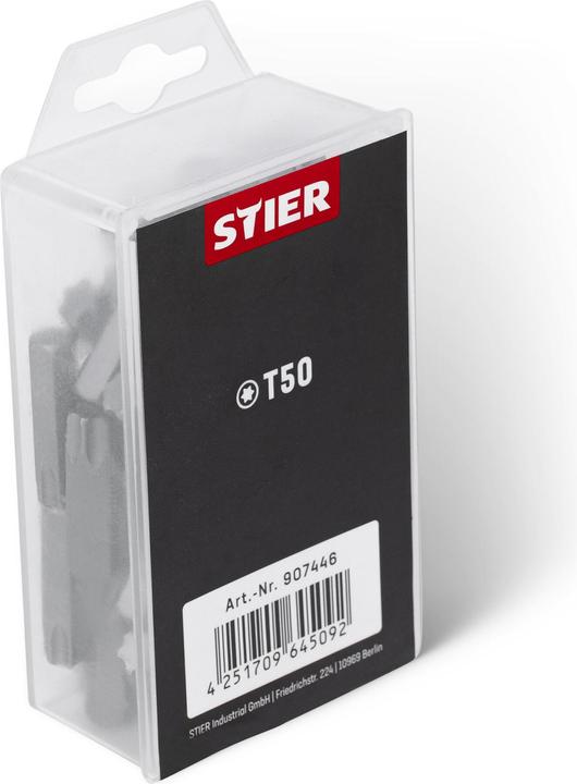 Actual product image Stier TORX® bit bulk pack T50