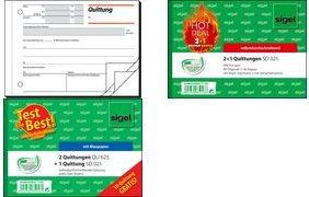 Actual product image Sigel Receipt pad DIN A6 landscape not carbonless 2 carbon copies 2x50 sheets. (50 x)