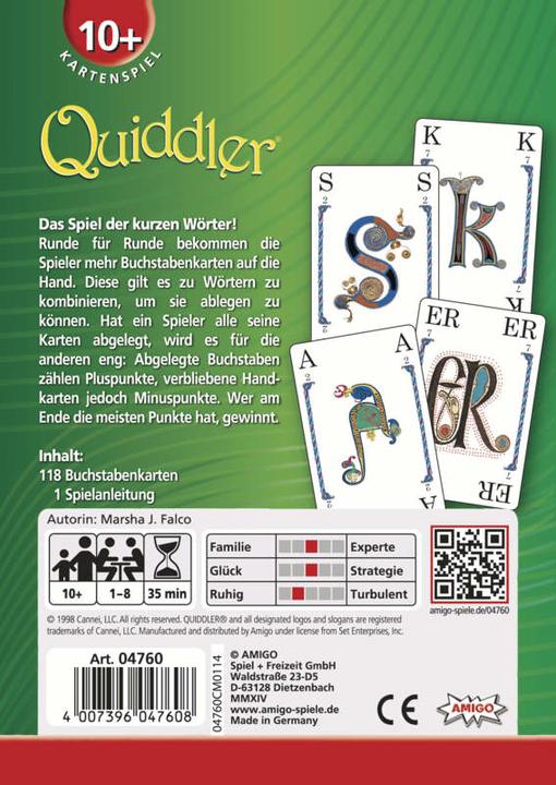 Produktbild Amigo Quiddler (Deutsch, 1 - 8 Spieler)