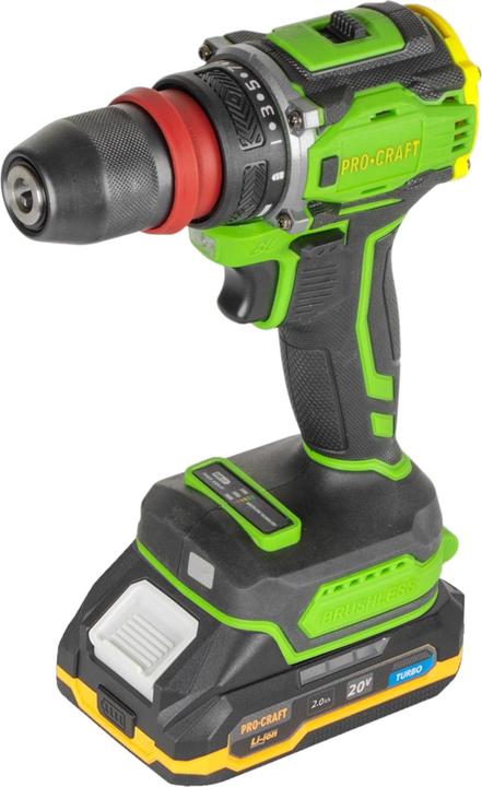 Immagine prodotto Procraft PA18PRO DFR-1B-C Trapano avvitatore a batteria 20 V 30 Nm brushless + 1x batteria ricaricabile 2,0 (Batteria)