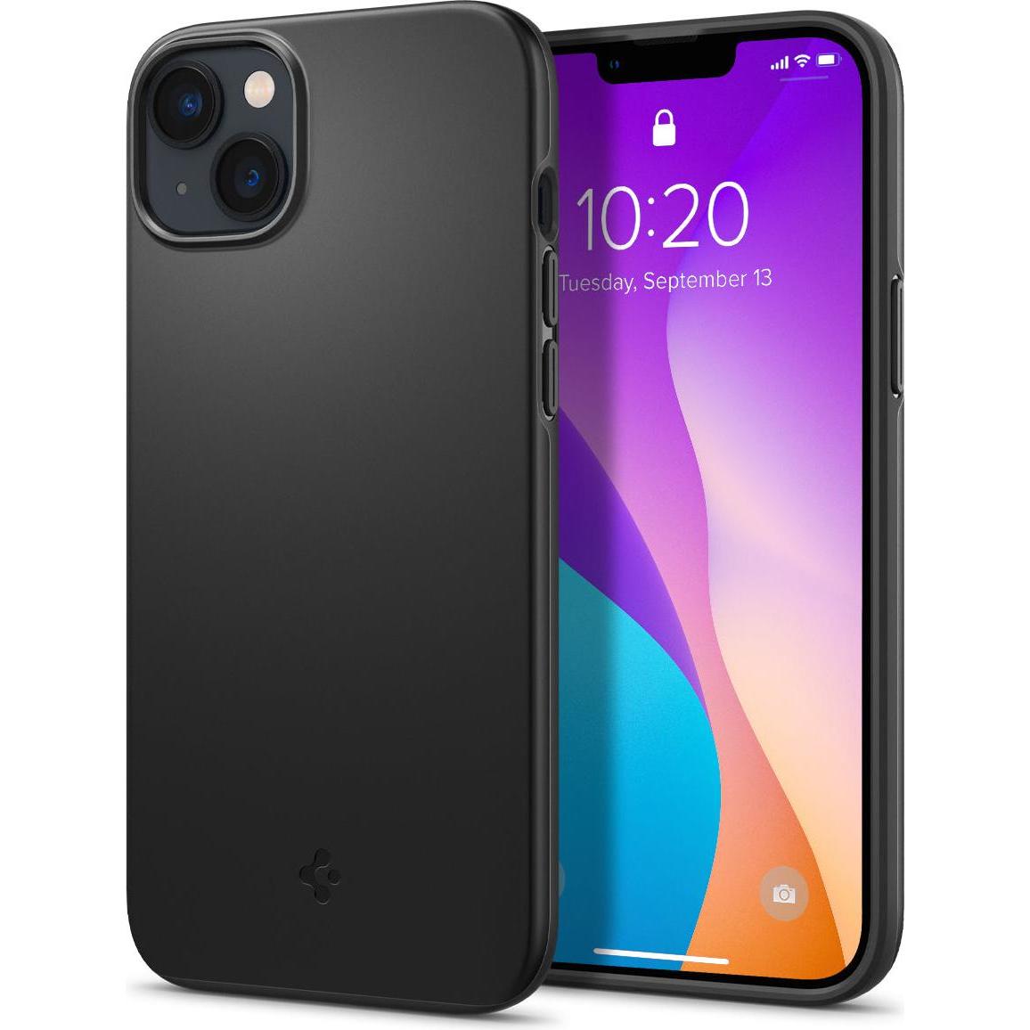 Spigen Thin Fit Series (Apple iPhone 14), Smartphone Hülle, Schwarz