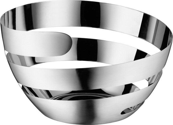 Produktbild WMF Obstkorb gross dekorative Obstschale Brotkorb 26cm Peel Edelstahl teilmatt (16.5 x 26 x 25.5 cm)