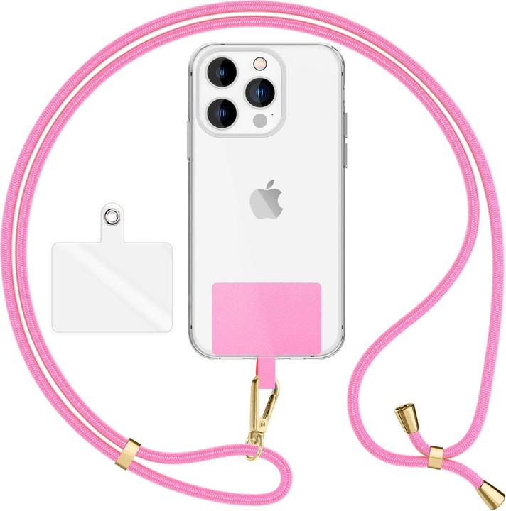 Actual product image Nalia Handyband + Pad für Hülle zum Umhängen, Karabinerhaken Anhänger aus Metall (gold)