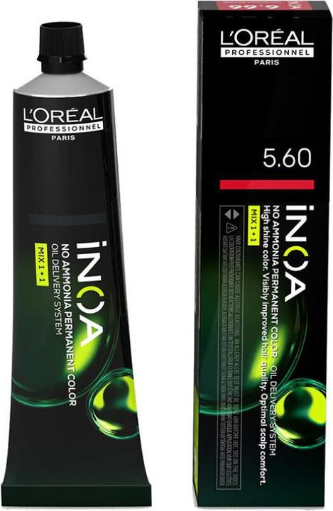 Produktbild L'Oréal Professionnel Dauerfärbung Inoa Color Nº 5.60 Intensiv Hellbraunes Mahagoni (60 g) (5.60)