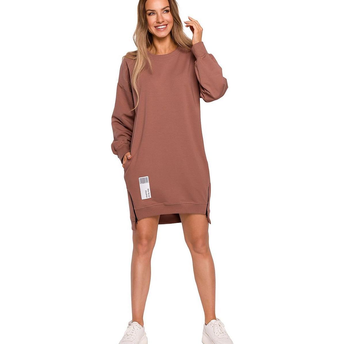 Made of Emotion, Damen, Kleider, Alltagskleid Moe, Braun, (L)