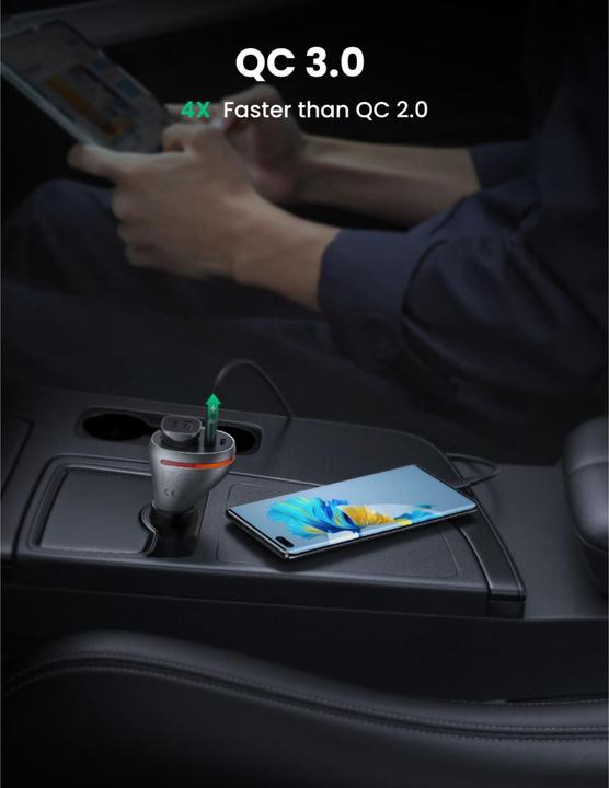 Image du produit Ugreen CD204 Chargeur de voiture avec prise allume-cigare 12V