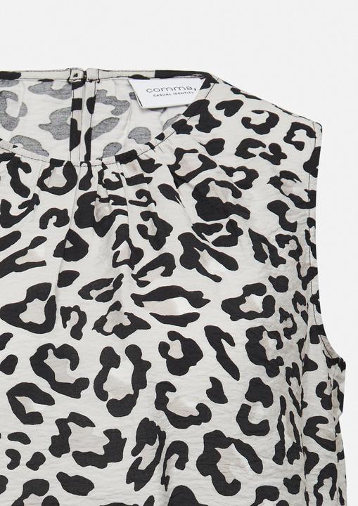 Produktbild Comma Bluse Blusentop mit Binde-Detail im Leo-Muster (38)