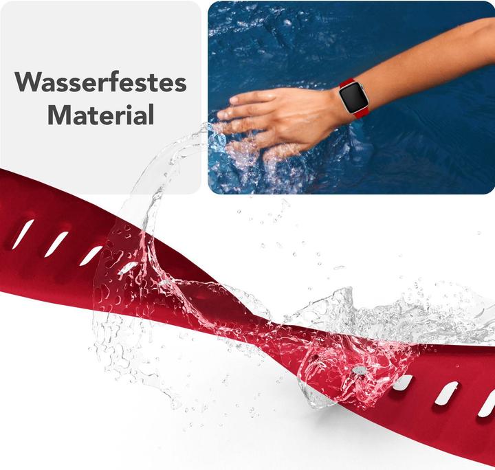 Produktbild Nalia Motion Silikon-Armband für Apple Watch, Sportarmband wasserfest - Soft, Flexibel & Langlebig (Silikon)