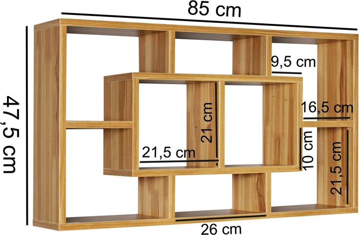 Produktbild FineBuy Regal Holz furniert Buche (16 x 85 x 48 cm)