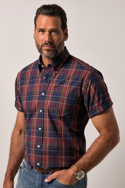 Produktbild JP1880 Karohemd, Halbarm, Buttondown-Kragen, Modern Fit (XL)