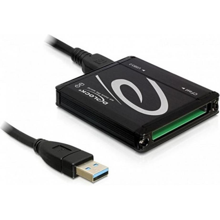 Delock Card Reader Extern (USB 3.0), Speicherkartenlesegerät, Schwarz