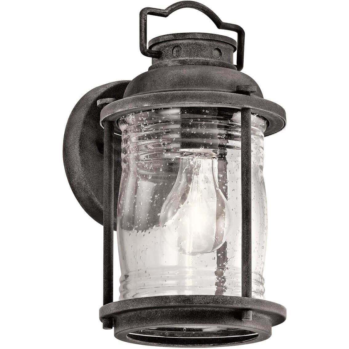 Elstead Lighting, Gartenbeleuchtung, Ashland Bay Aussen-Wandleuchte E27 28cm Verwittertes Zink IP44 (E27, IP44)