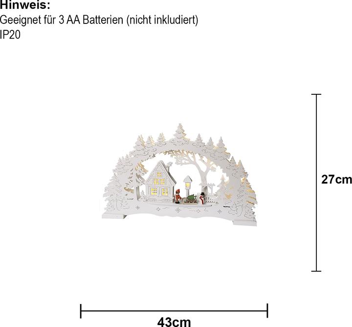 Image du produit Star Trading Lumière décorative LED Ulm 43 cm, blanc