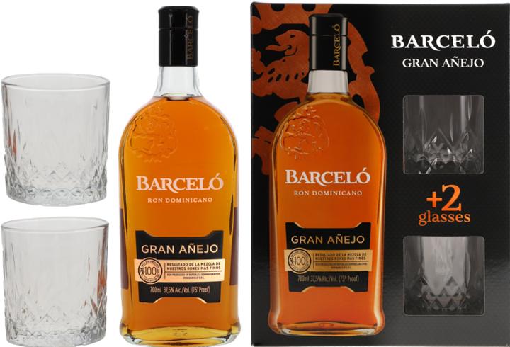 Barcelo Grand Anejo + 2 Glasses 37,5% Vol. 0,7l