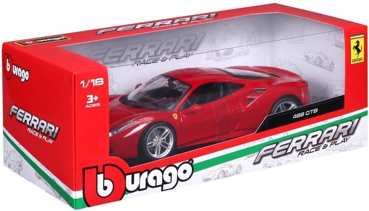 Actual product image Bburago Ferrari 488 GT