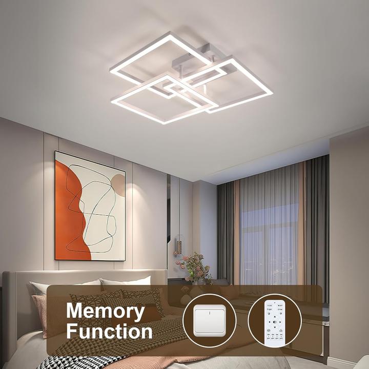 Produktbild Comely Dimmbare LED-Deckenleuchte mit Fernbedienung, modern für Wohnzimmer, Schlafzimmer, Küche