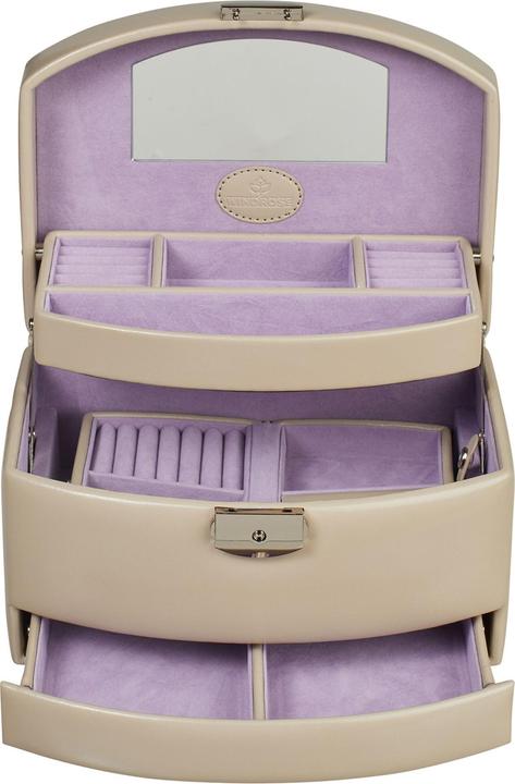 Produktbild Windrose Schmuckkästchen Merino Moda - Schmuckkoffer Automatik - Beige