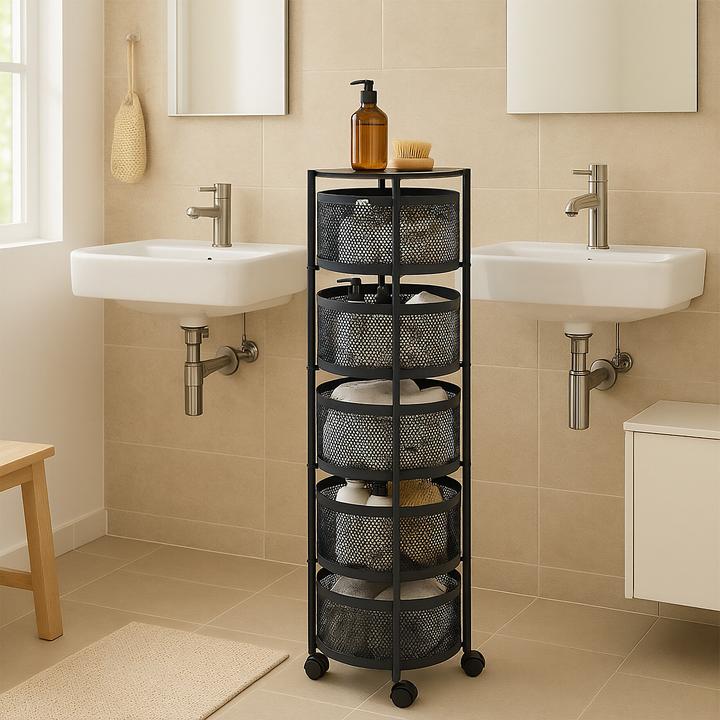 Image du produit Relaxdays Küchenwagen mit drehbaren Fächern