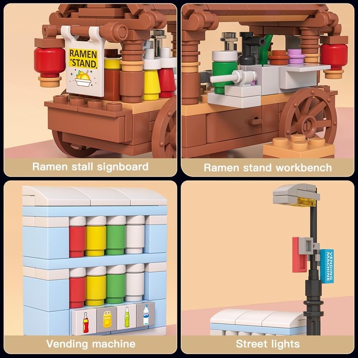 Actual product image Mould King Ramen stand & vending machine