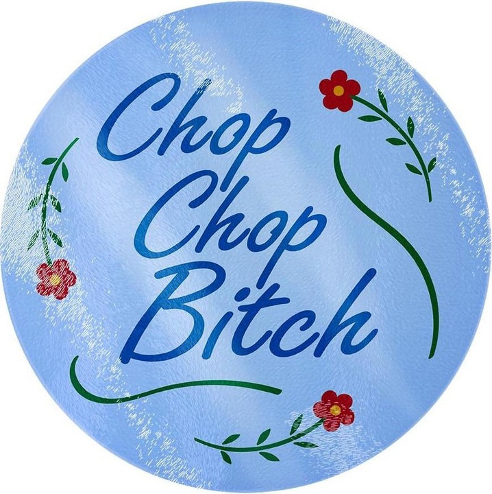 Actual product image Grindstore Chopping board Chop Chop Bitch Floral