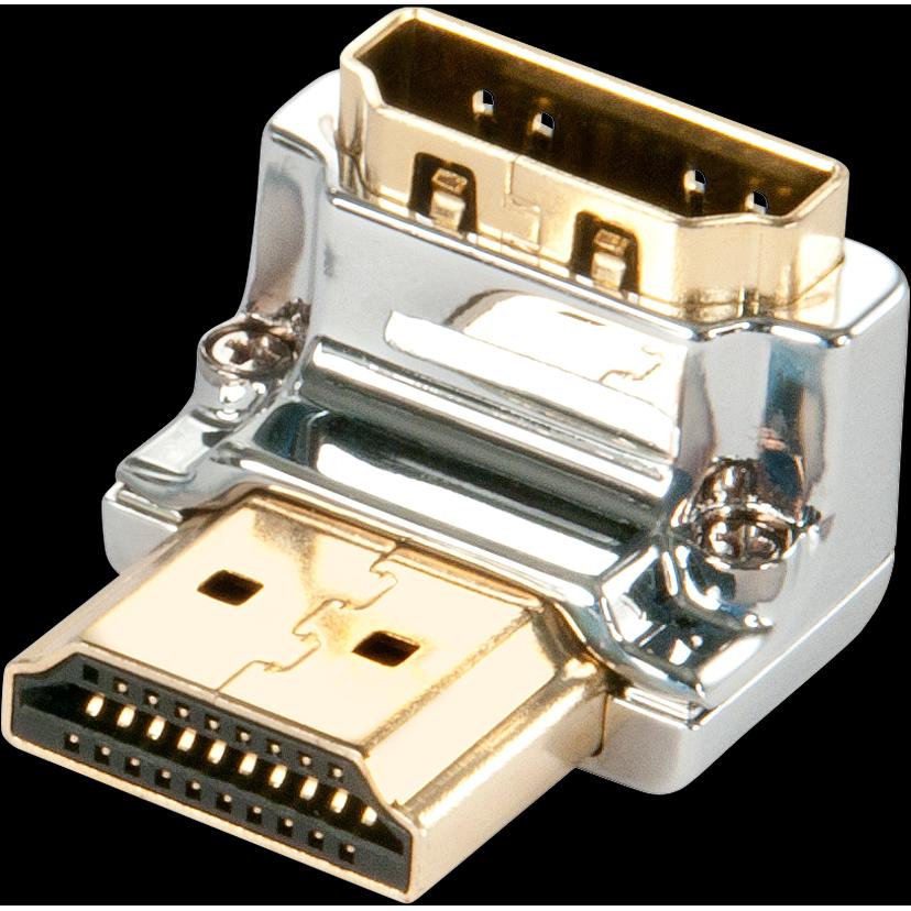 Thumbnail - Lindy Cromo "nach unten" HDMI zu (HDMI, 4 cm), Data + Video Adapter, Silber