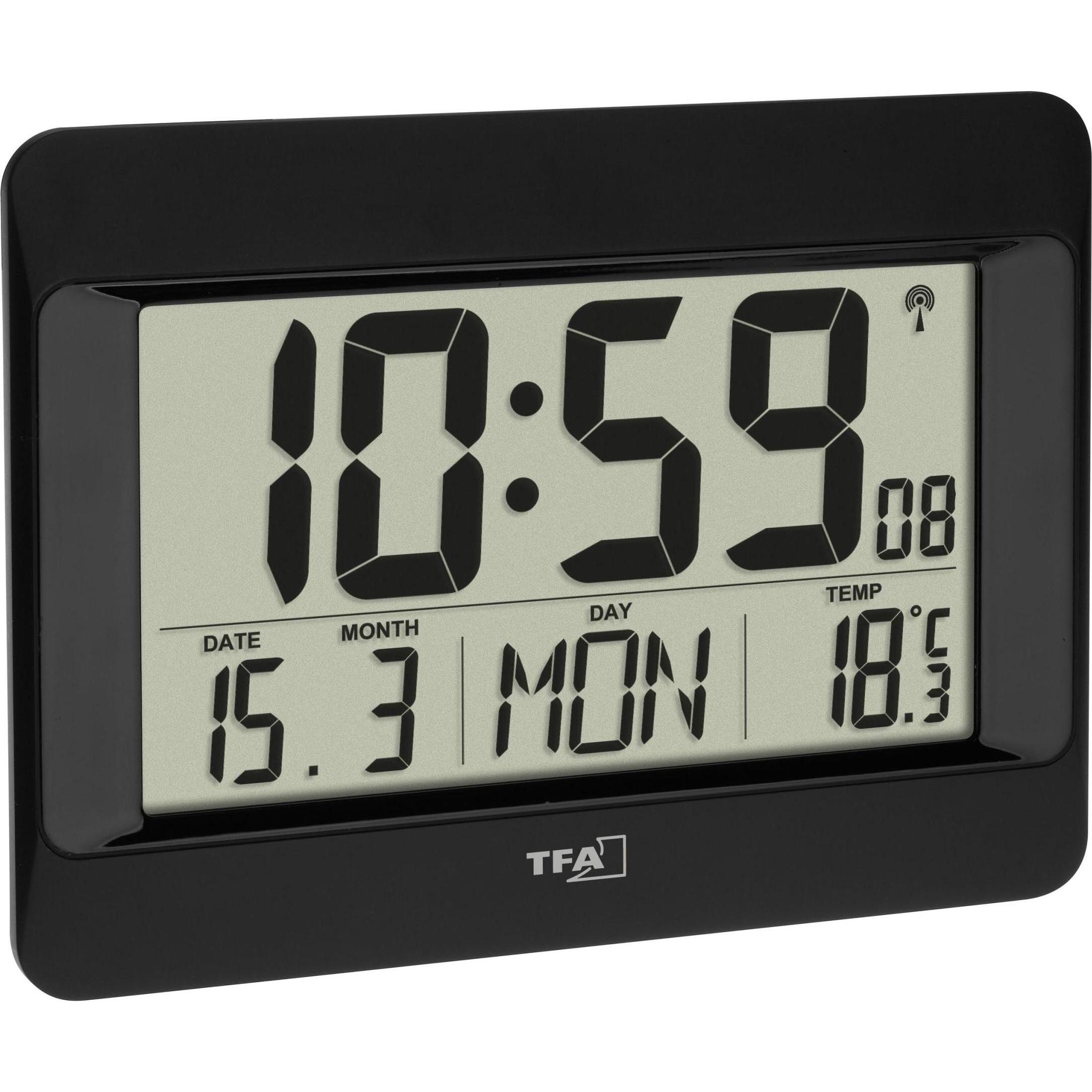 TFA, Wanduhr, Digital Funk-Wanduhr