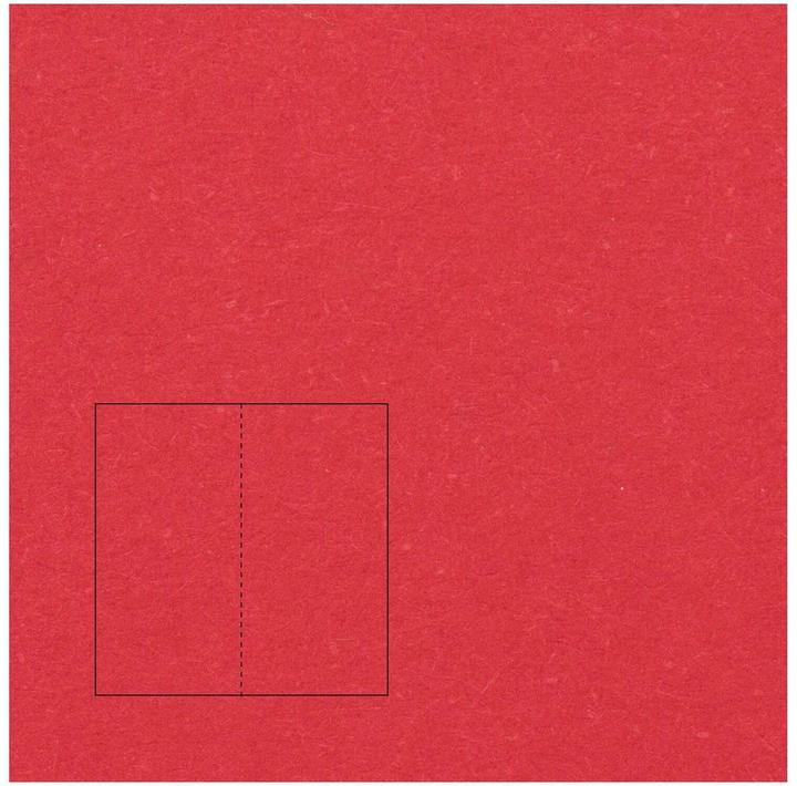 Actual product image Rico Design Paper Poetry Essentials DL Klappkarte lang A6, Rot (50 pcs.)