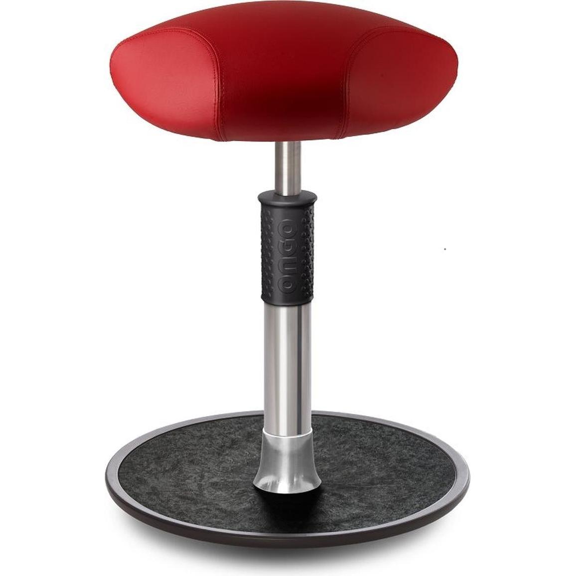 Ongo, Bürostuhl, Sitz- Stehhocker Free Regular Triangel skai Kunstleder Rot chrom /schwarz