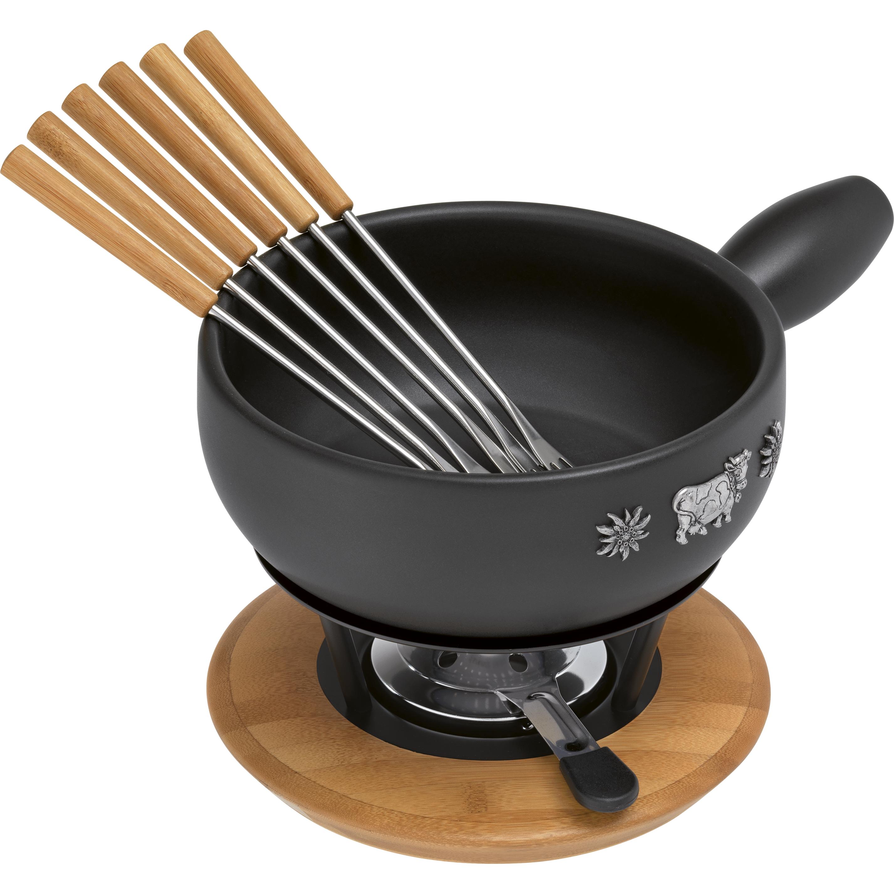 Kuhn Rikon Alpina, Fondue Set, Schwarz