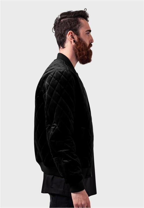 Actual product image Urban Classics Diamond Quilt Velvet Jacket (S)