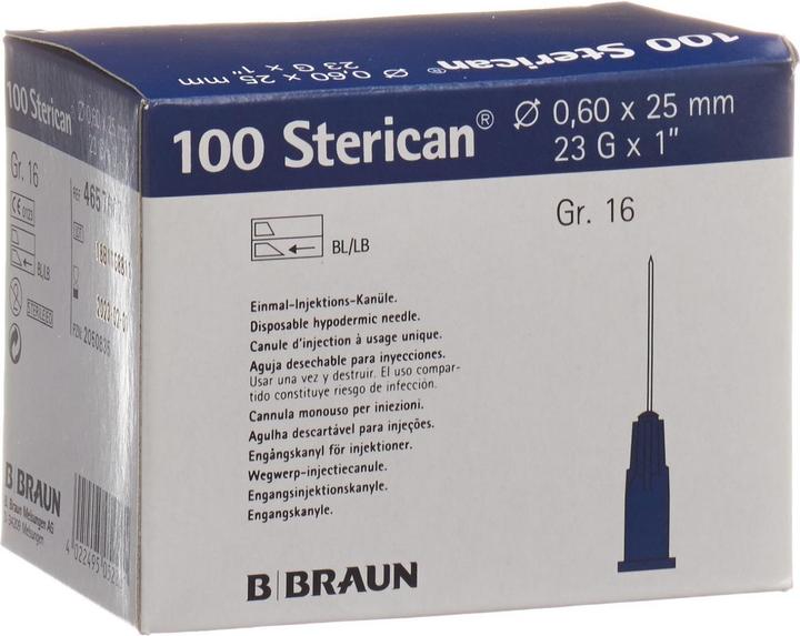 Immagine prodotto B.Braun Ago 23G 0,60 x 25 mm blu Luer, 100 pezzi