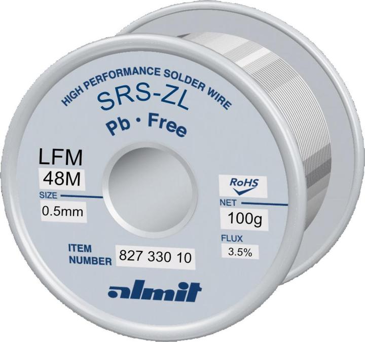 Produktbild Almit Lötdraht, SRS-ZL LFM-48-M, 0,5 mm, 100 g (Lötdrahtspender)