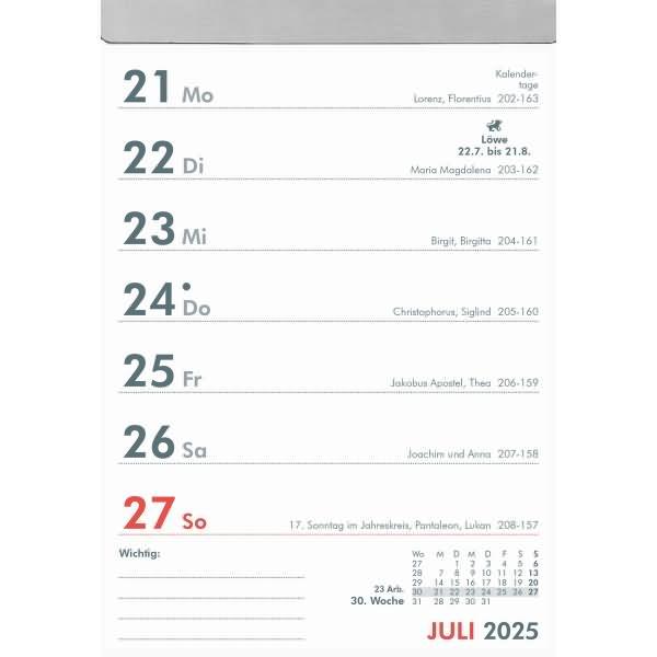 Productafbeelding Weekscheurkalender 2025, 10,5x14,6cm, scheurkalender met huishoud- en tuintips (Duits)