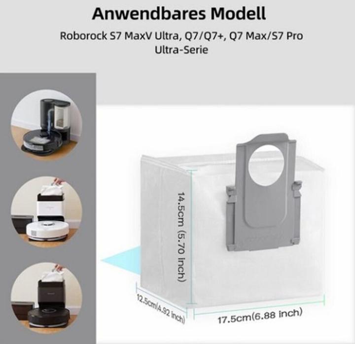 Actual product image Roborock Dust bag accessory set for S8 PRO/ S7 MAX Ultra/ Q7 MAX+/ Q8 MAX+