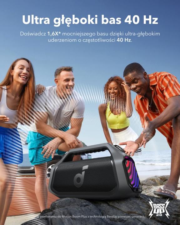 Productafbeelding soundcore Boom 2 Plus (20 h, Oplaadbare batterij, Voeding via USB)