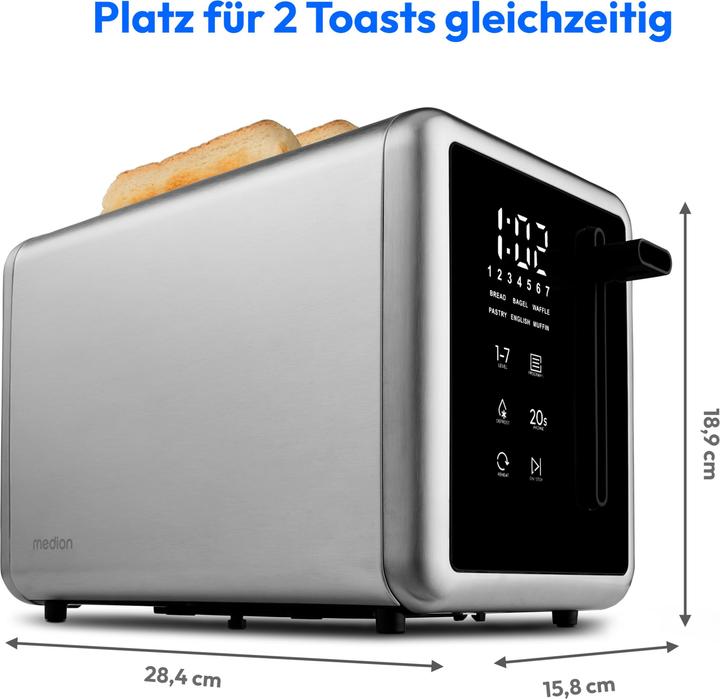 Produktbild Medion Life MD12102 Toaster silber