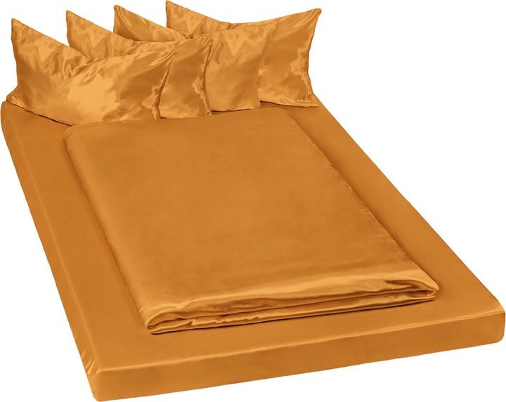 tectake 2x Glossy satin bed linen set (Bedding set, 200 x 150 cm)